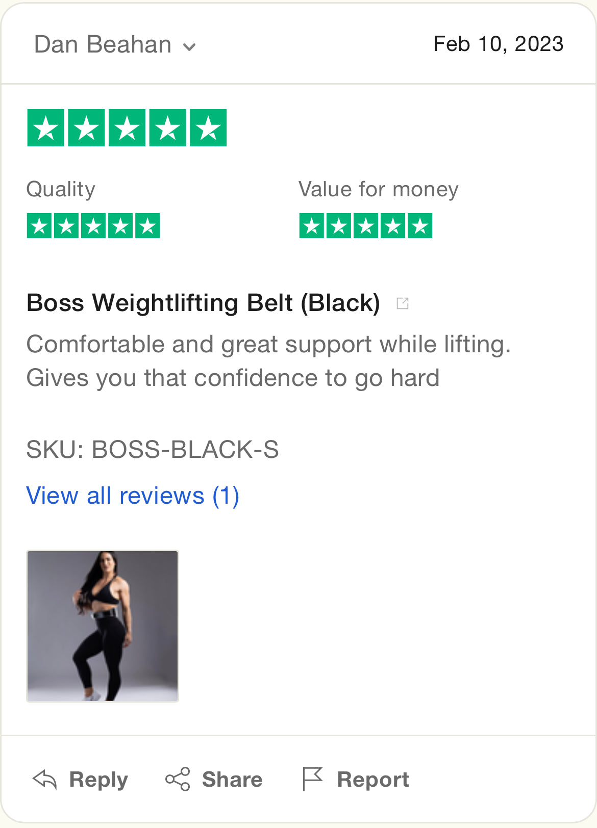 Boss Weightlifting Belt (Black)