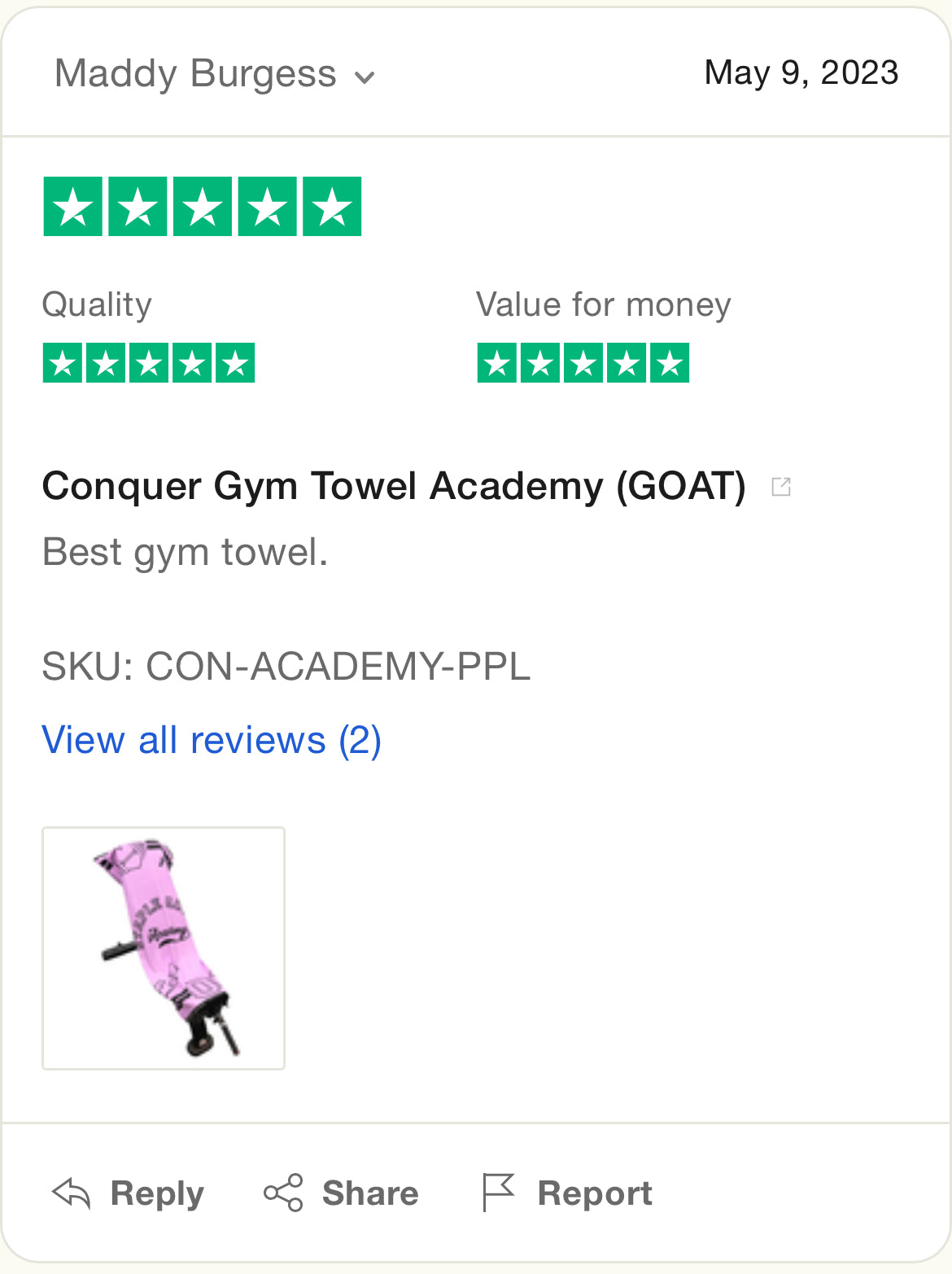 Conquer Gym Towel Academy (GOAT)